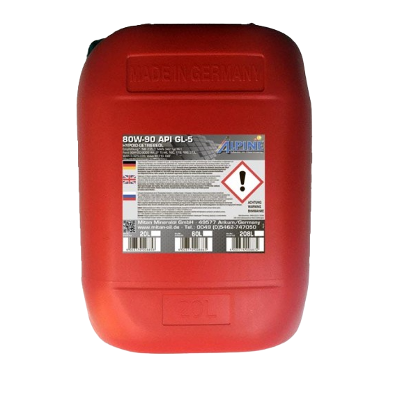 Трансмиссионное масло ALPINE Gear Oil 80W90 GL-5, 20л